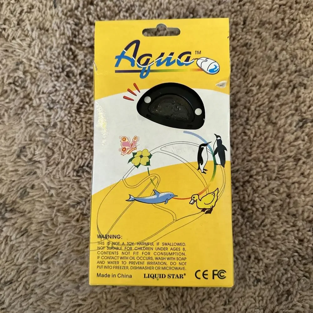 RARE Aqua Mouse Liquid Computer Mouse PS/2. WV West Virginia Coal WVcoal
